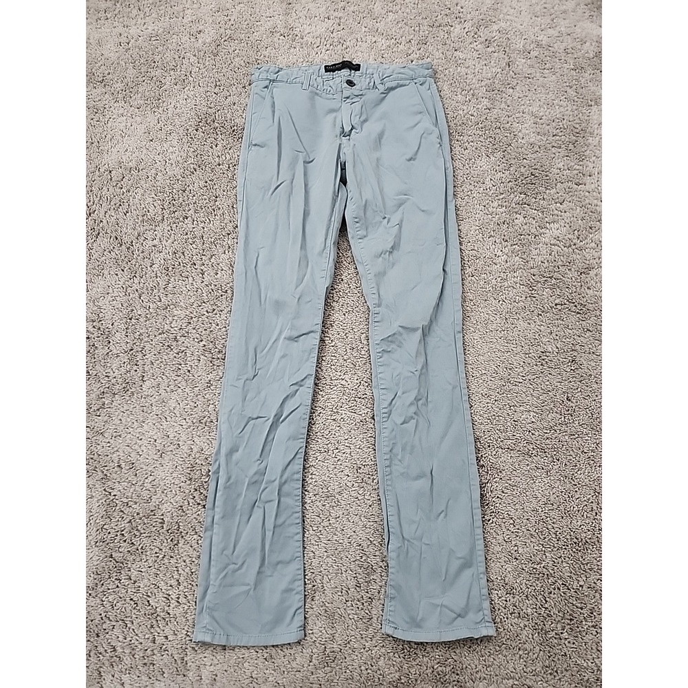 Zara Man Chino Pants Mens 30 Blue Gray Slim Fit Basic Collection Smart Casual